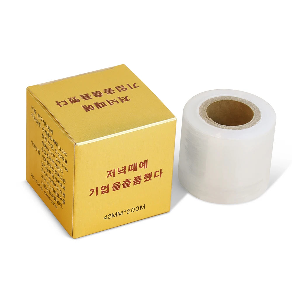 GLAMLASH 200M Clear Plastic Wrap for Eyelash Extensions – Professional Preservative Film for Lash Removal & Permanent Makeup