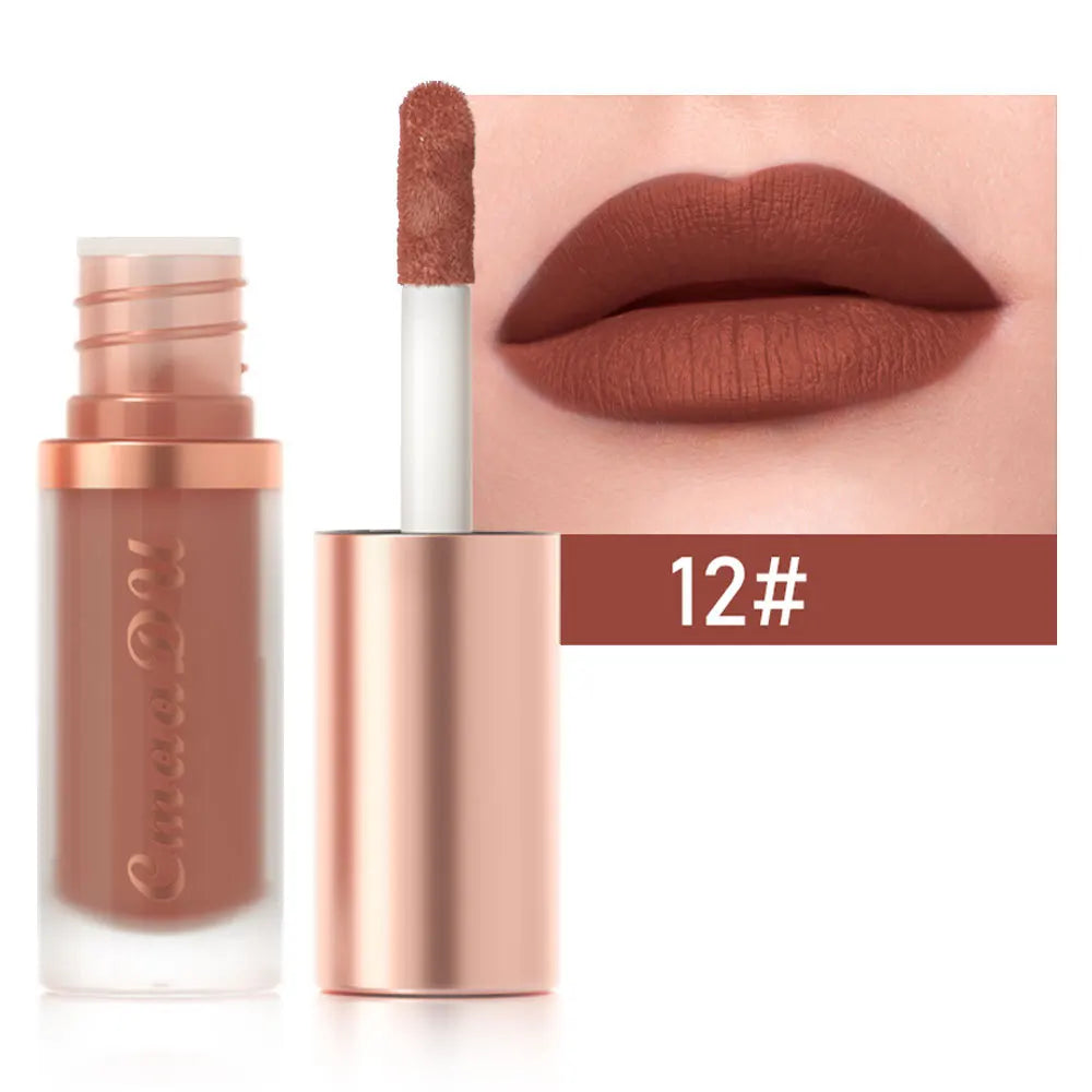 CMAADU Waterproof Matte Velvet Lip Gloss – Long-Lasting, Moisturizing, Non-Stick Formula
