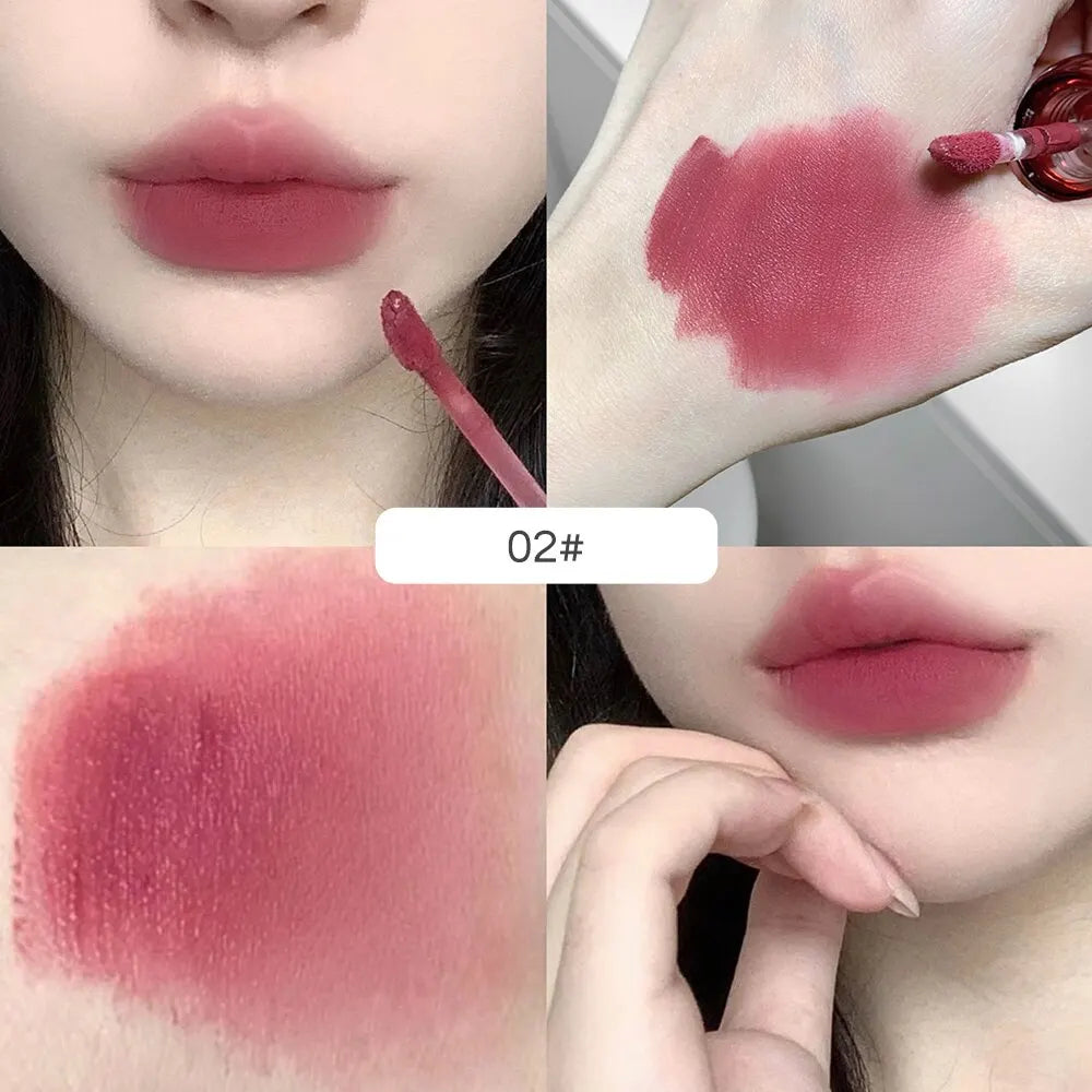SHAQINUO Velvet Matte Mousse Lip Glaze – Long-Lasting Soft Mist Lipstick