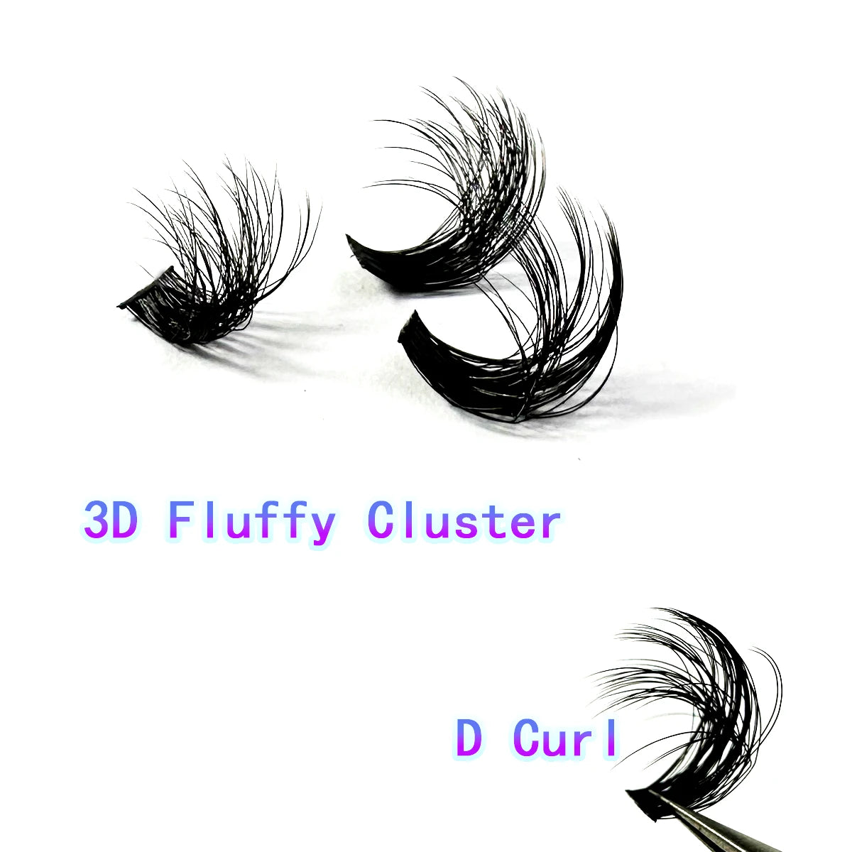 LYBCG Fluffy Thick DIY Lash Clusters – 30D-100D Eyelash Extensions (10–18mm)