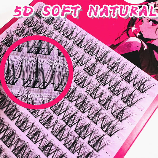 رموش صناعية من EYENGLE 5D Cluster - 120 قطعة من الرموش الصناعية سهلة التركيب