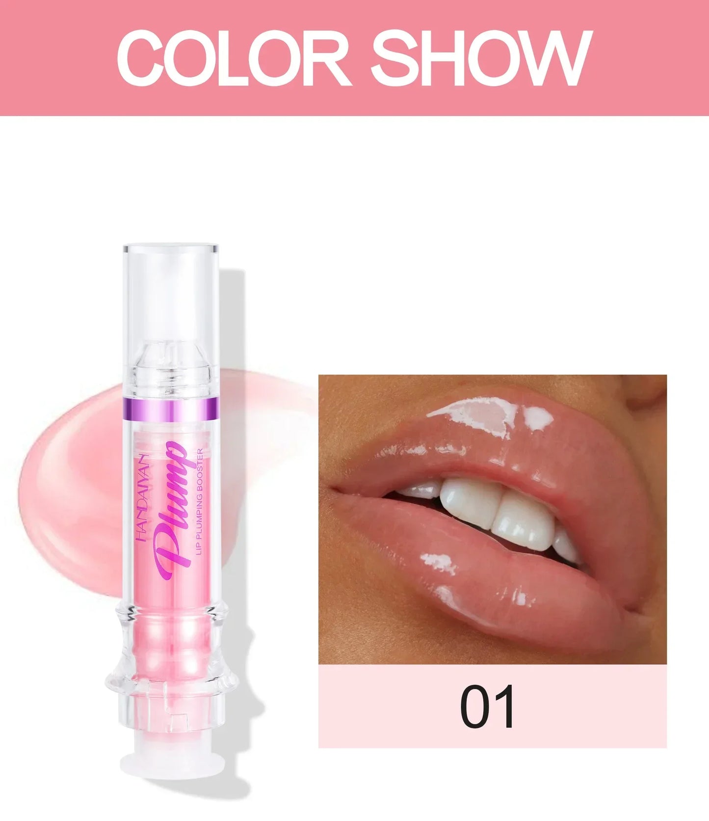 LuxuryGlow PLUMP POUT™ High-Shine Lip Plumping Gloss – Fuller Lips Instantly