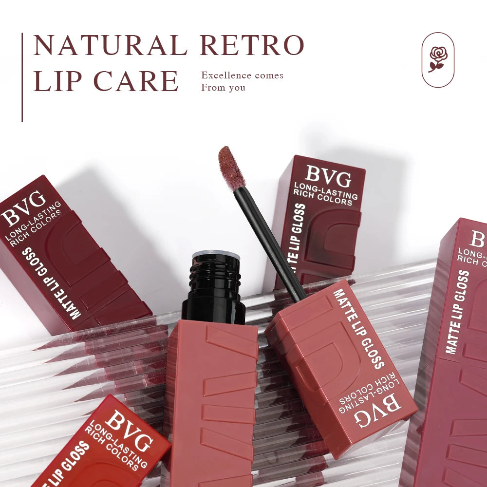 BVG Matte Long-Lasting Liquid Lip Gloss – Non-Fading, Waterproof Lip Color