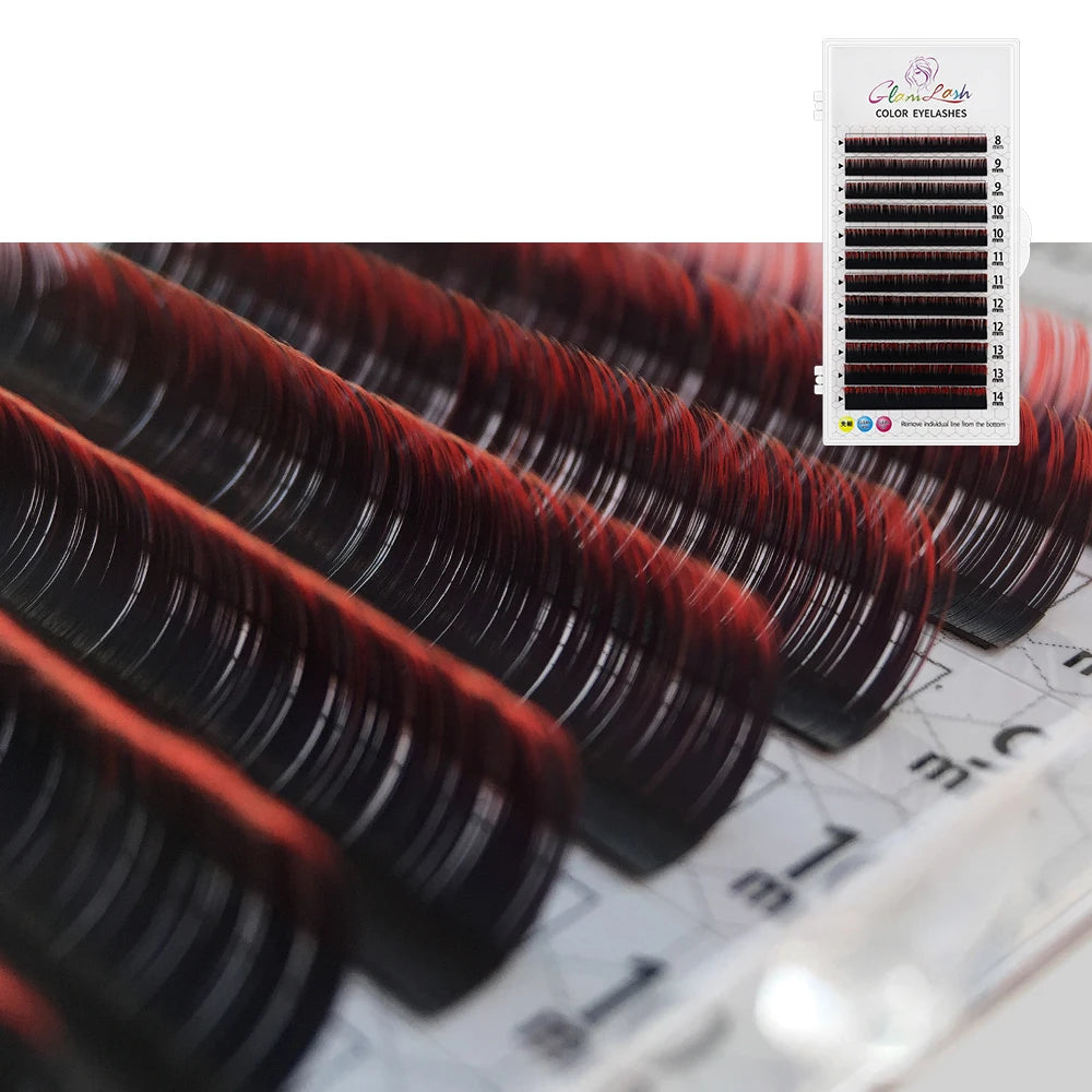 GLAMLASH Morandi Grey Colored Lash Extensions – Natural Individual Eyelashes