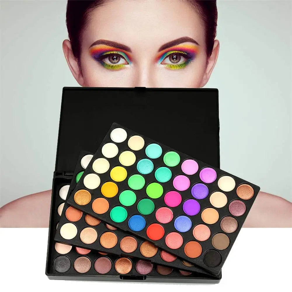 Paleta de sombras de ojos VERONNI de 120 colores: maquillaje mate, brillante y con purpurina de larga duración.