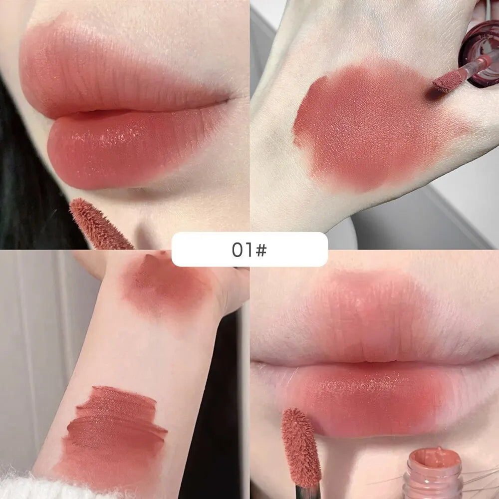 SHAQINUO Velvet Matte Mousse Lip Glaze – Long-Lasting Soft Mist Lipstick