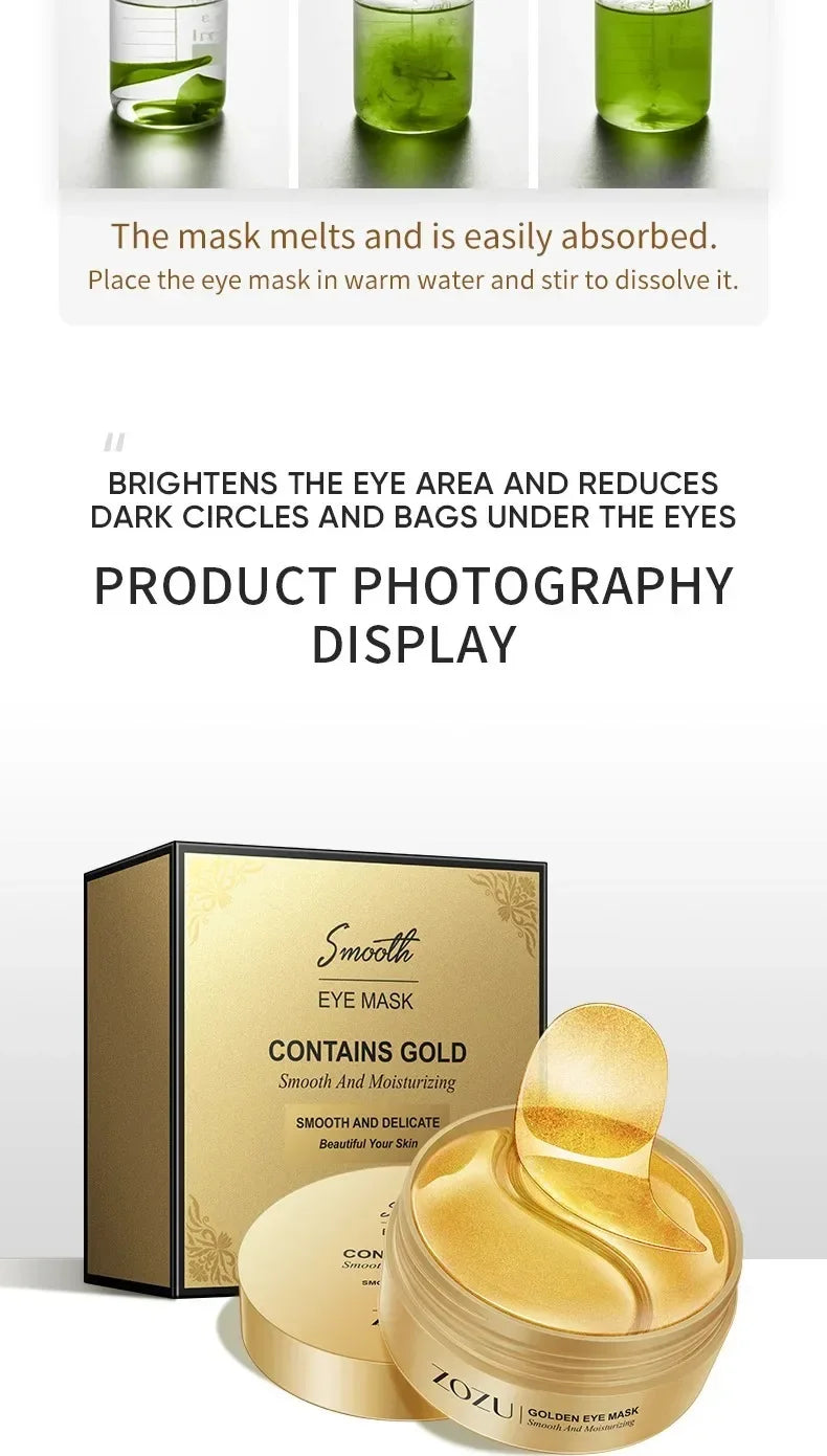 SAKSRAAR Avocado & Gold Eye Mask – Anti-Wrinkle, Dark Circle & Puffiness Treatment (60/120 PCS)