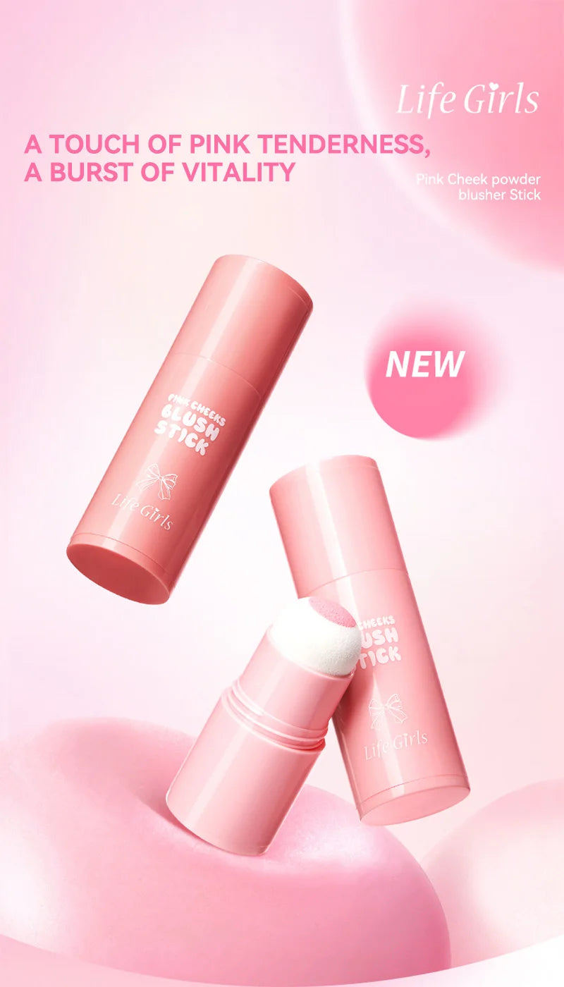 أحمر خدود كوري وردي من LuxuryGlow - إسفنجة ناعمة لتوهج طبيعي