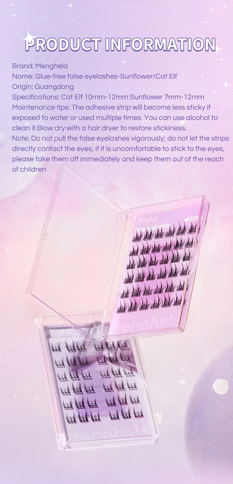 LuxuryGlow Fairy Glue-Free DIY False Eyelashes | Easy Rebound & No-Removal Lashes