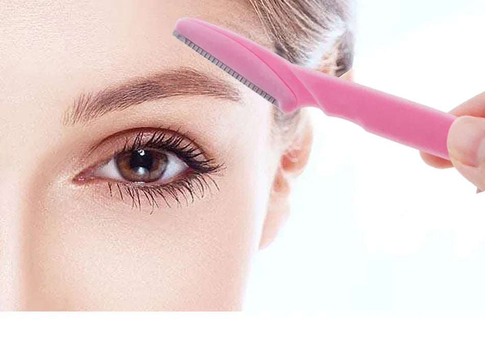 LuxuryGlow - Set de 3/10 afeitadoras recortadoras de cejas seguras: depilación facial de precisión para mujeres