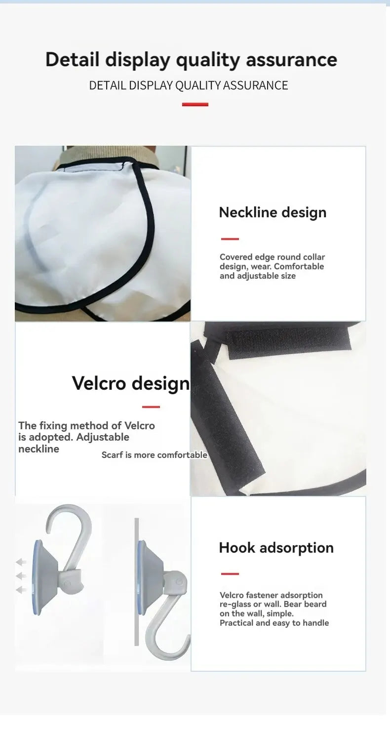 LuxuryGlow No-Mess Shaving Bib for Men – Beard Trimming Apron with Suction Cups