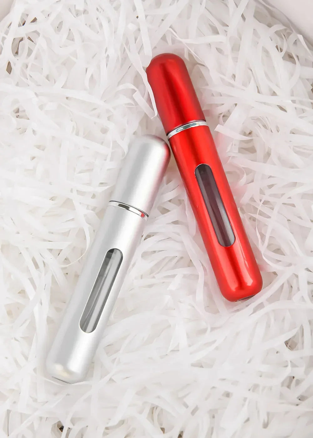 Atomizador de perfume portátil LuxuryGlow de 5 ml/8 ml: botella de viaje recargable con pulverizador para fragancias y alcohol