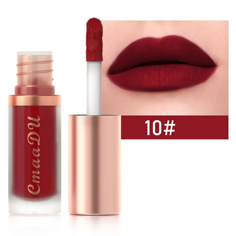 CMAADU Waterproof Matte Velvet Lip Gloss – Long-Lasting, Moisturizing, Non-Stick Formula
