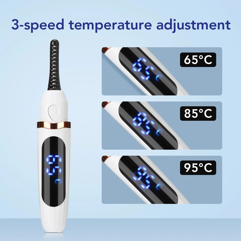 LuxuryGlow Electric Heated Eyelash Curler – Long-Lasting Lift & Natural Curl in Seconds