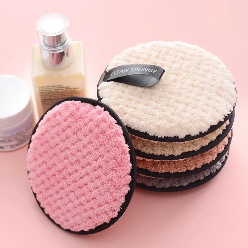 LuxuryGlow 4PCS Reusable Microfiber Makeup Remover Pads – Soft, Washable & Eco-Friendly