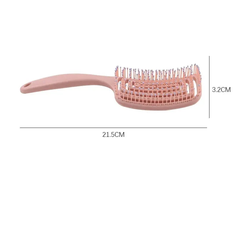 Peine masajeador antiestático LuxuryGlow: cepillo desenredante para cabello húmedo y seco