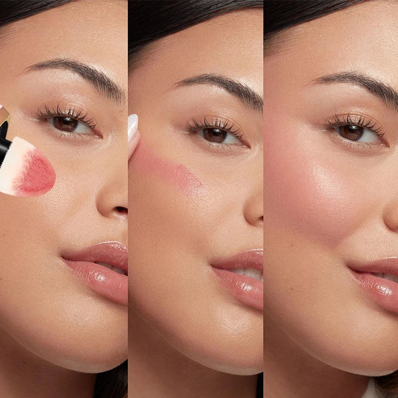 LuxuryGlow 4-Color Matte Liquid Blush | Long-Lasting Waterproof Blush with Sponge