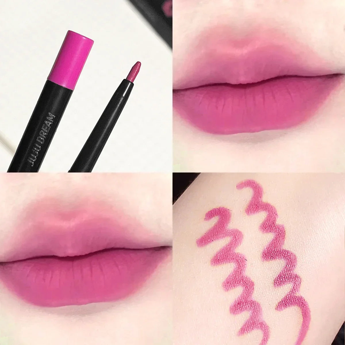Lápiz delineador de labios mate a prueba de agua LuxuryGlow: 5 tonos duraderos y resistentes a las manchas para un contorno y una definición de labios perfectos.