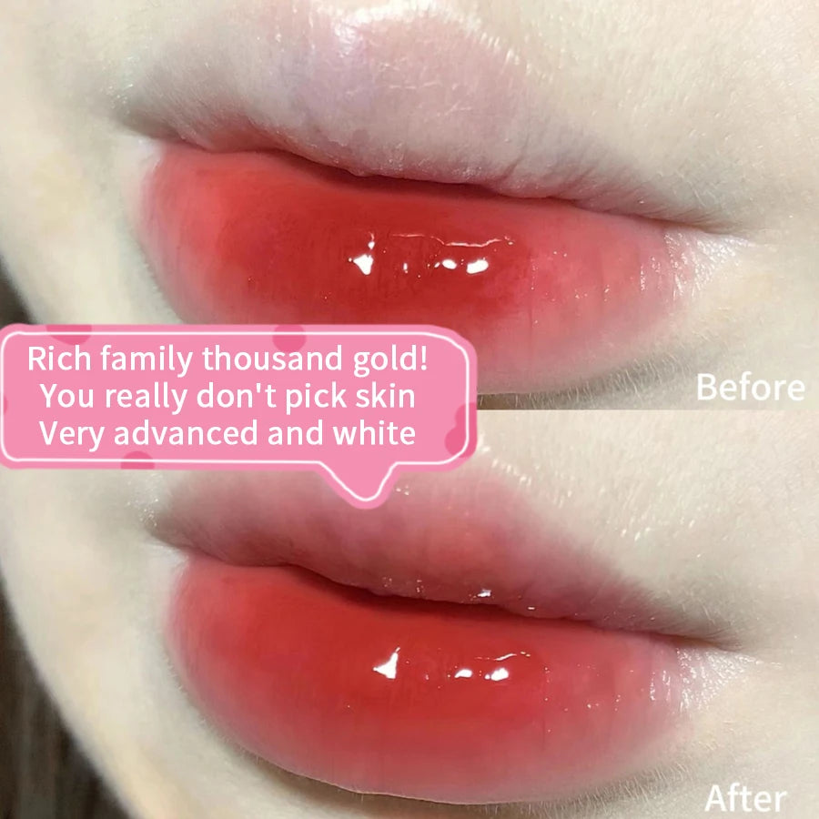 Brillo labial hidratante de larga duración MAXFINE: resistente al agua y con brillo que no se desvanece.