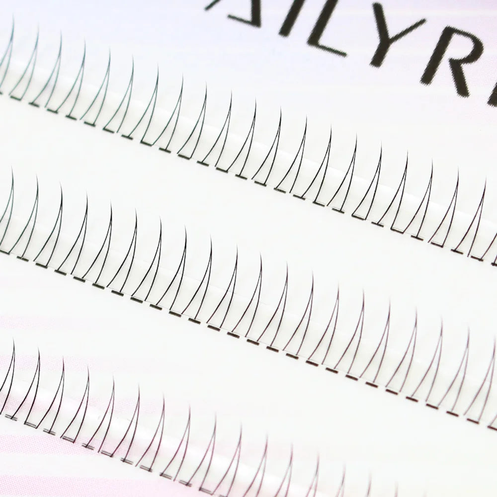 Grupos de pestañas AILYRISS Manga J Curl en forma de V – Pestañas inferiores naturales
