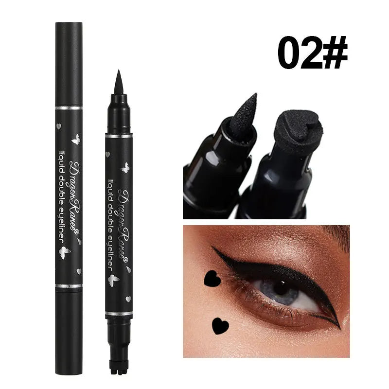 Dragon Ranee Double-Head Eyeliner with Star Stamp – Waterproof & Smudge-Proof (2.5g)