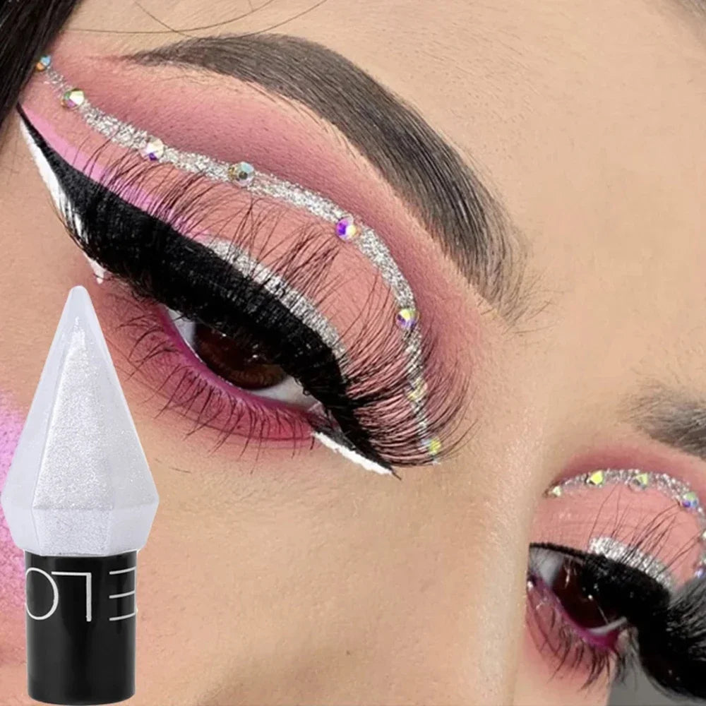 SAKSRAAR Diamond Glitter Eyeliner & Eyeshadow – Waterproof, Shimmer, Long-Lasting (2.5g)