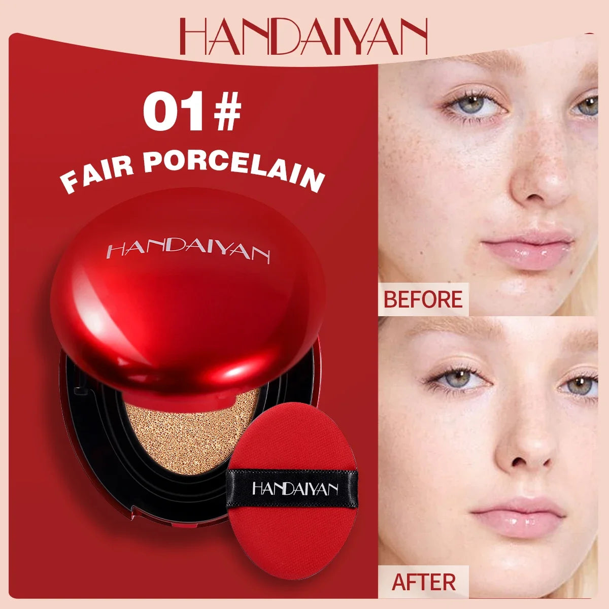 HANDAIYAN 5-Color Concealer Cushion – Moisturizing & Long-Lasting Face Makeup