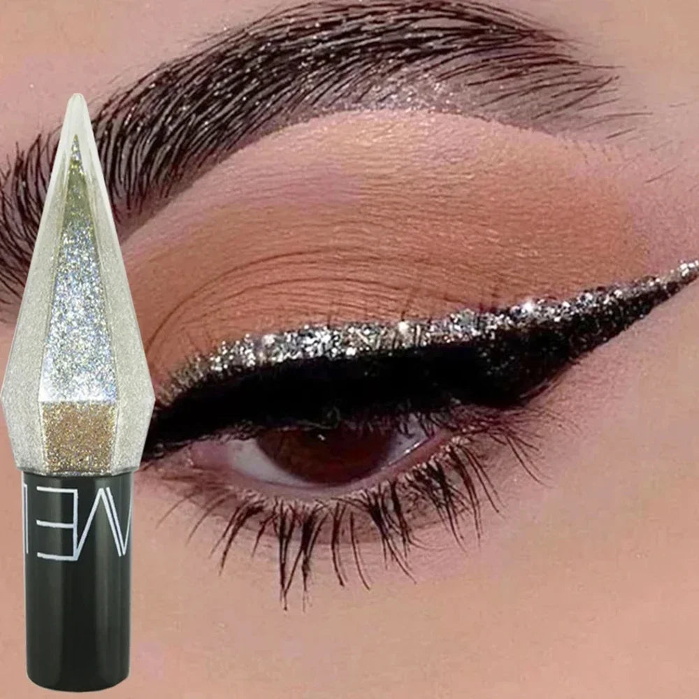 SAKSRAAR Diamond Glitter Eyeliner & Eyeshadow – Waterproof, Shimmer, Long-Lasting (2.5g)