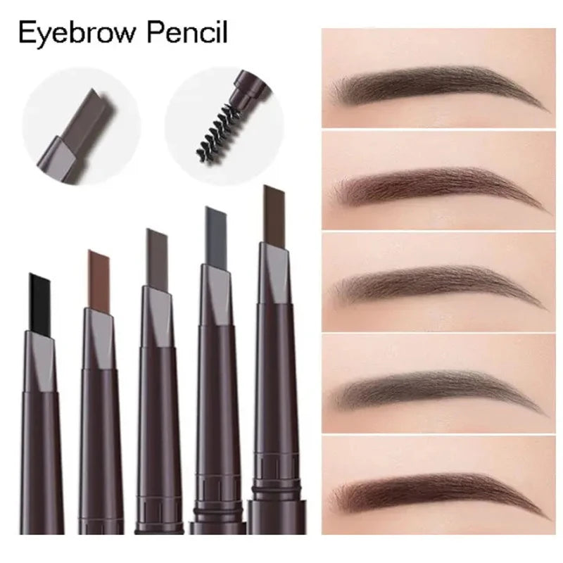 LuxuryGlow 2-in-1 Waterproof Eyebrow Pencil — Long-Lasting with Brow Brush (5 Colors)