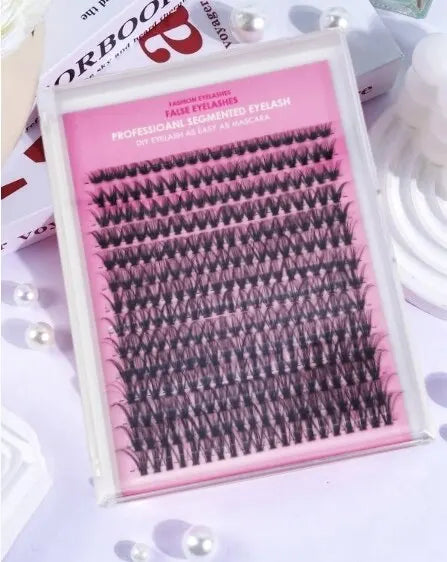 LuxuryGlow 280pcs DIY Cluster Eyelash Extensions 30D/40D Mix Length – Natural Look
