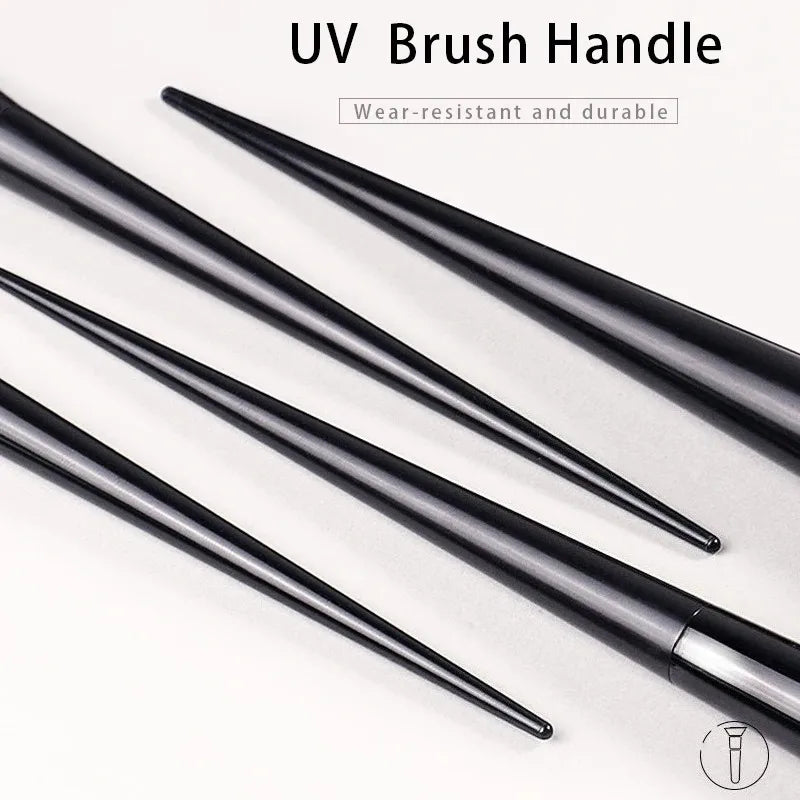 LuxuryGlow Soft Highlight Makeup Brush – Synthetic Fiber Bristles & Sleek Black Handle for Flawless Glow