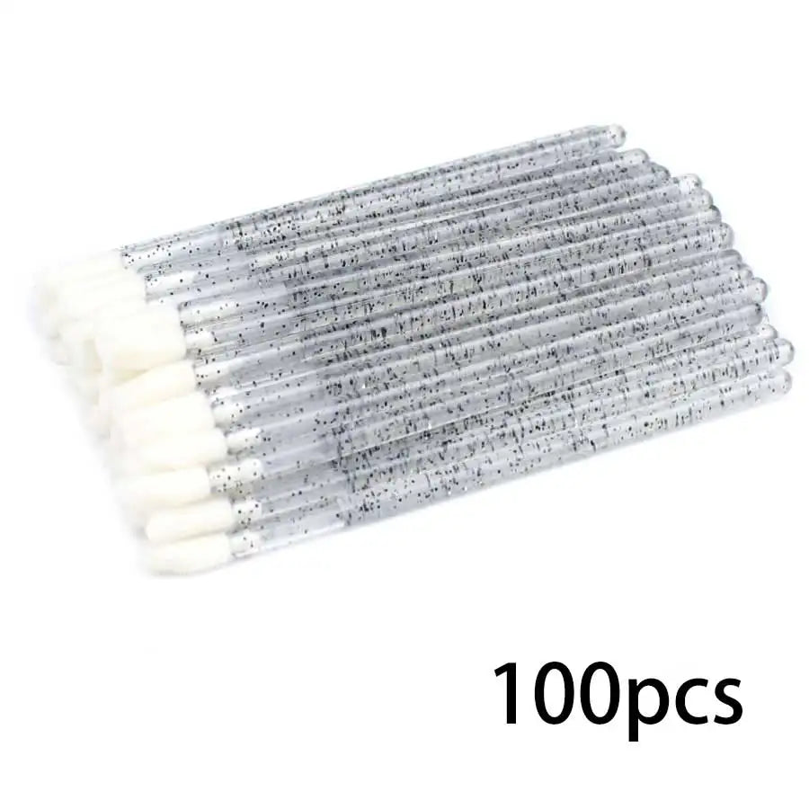 LuxuryGlow 100 Pcs Disposable Lip Applicators — Lint-Free Lipstick Tester Wands