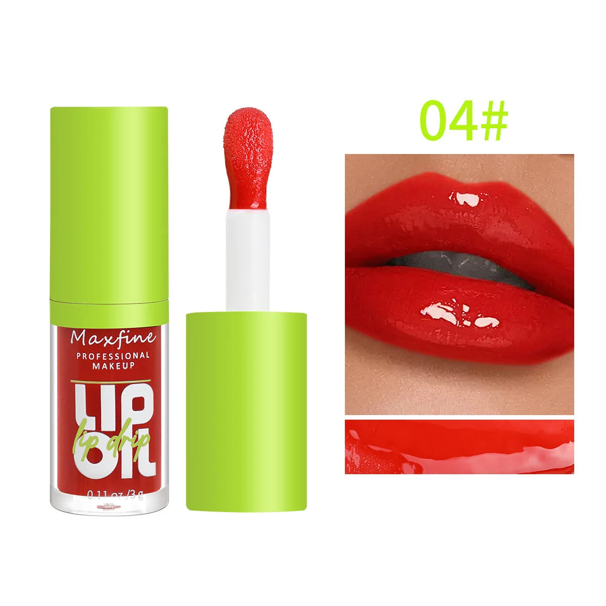 Brillo de labios resistente al agua MAXFINE: brillo hidratante, duradero y antiadherente.