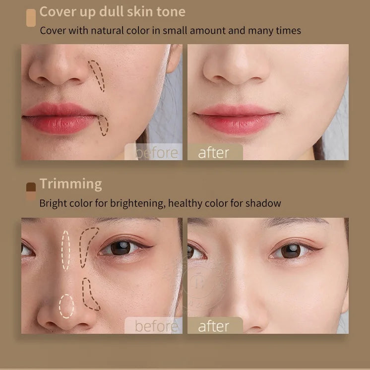 MAFFICK 3-Color Concealer Palette – Dark Circle & Blemish Coverage, Waterproof