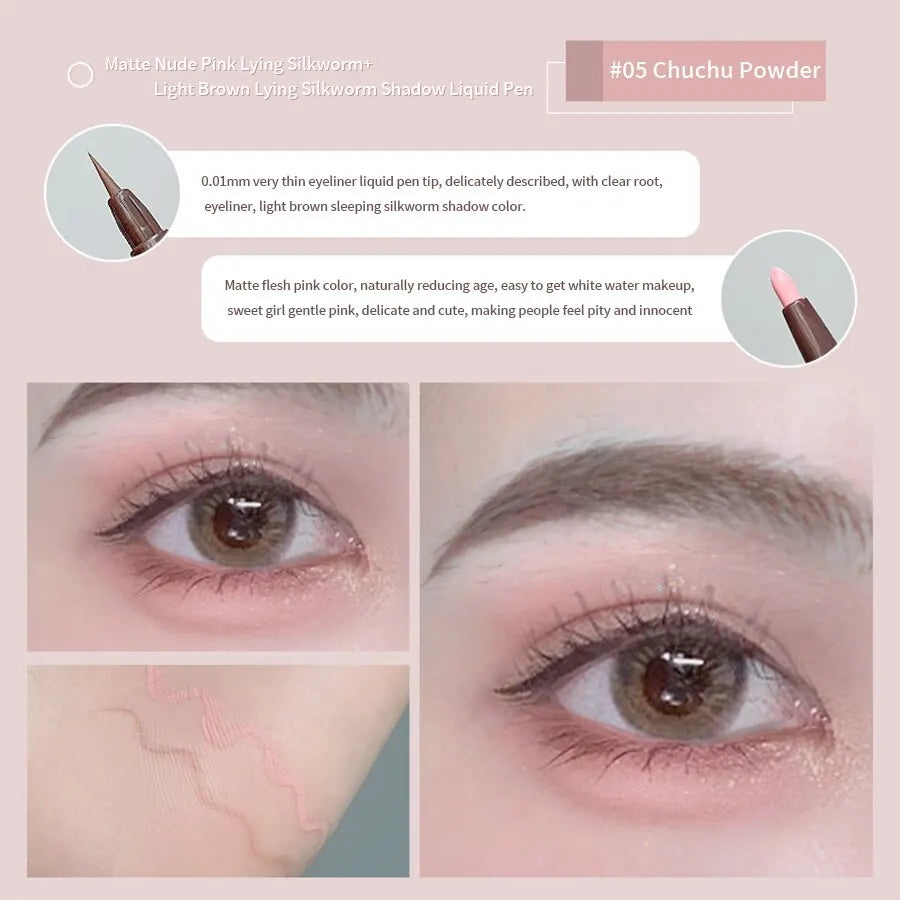 MAXFINE Double-Head Eyeliner Pen – Waterproof Fine Tip & Eye Brightener