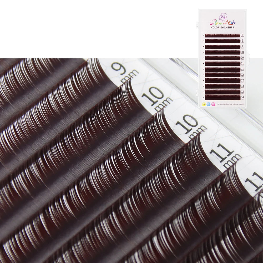GLAMLASH Morandi Grey Colored Lash Extensions – Natural Individual Eyelashes