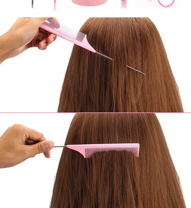 LuxuryGlow 6PCS Hair Styling Tool Set – Tail Combs, Hair Brushes & Spray Bottle for Hairdressers