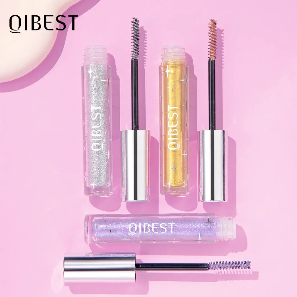 LuxuryGlow Diamond Purple Glitter Mascara – Curling, Volumizing & Sweatproof Shine