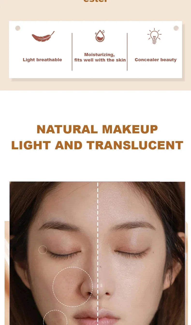 Crema BB Air Cushion de Ocheal: corrector, base y protector solar con esponja de hongo
