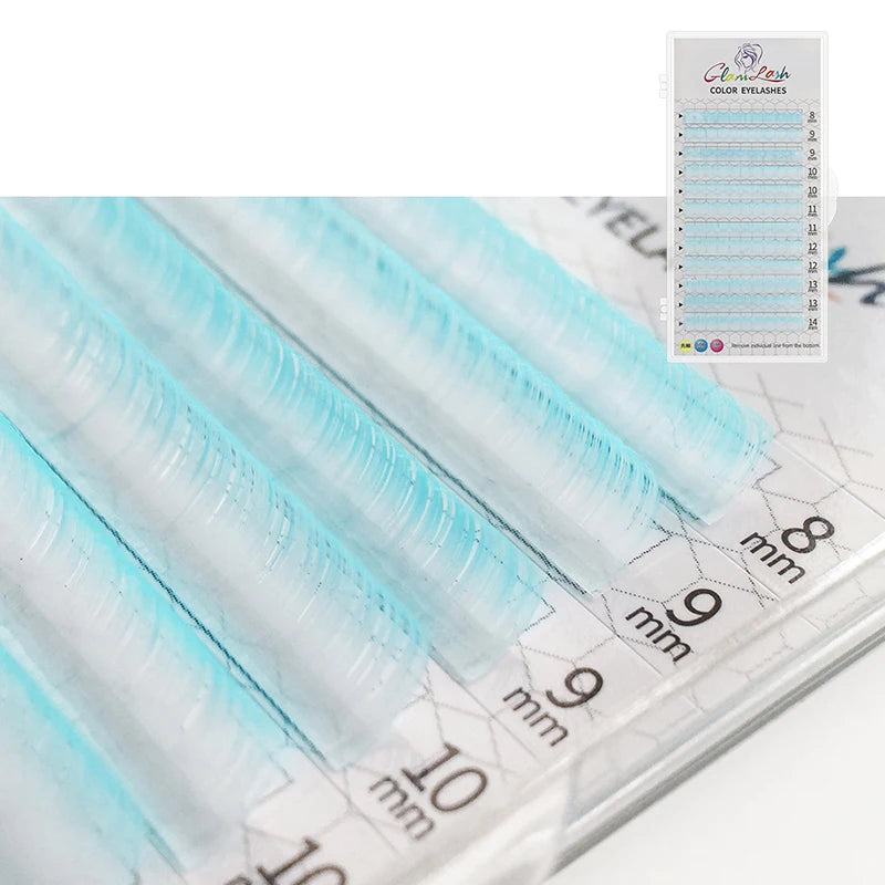 GLAMLASH Morandi Grey Colored Lash Extensions – Natural Individual Eyelashes