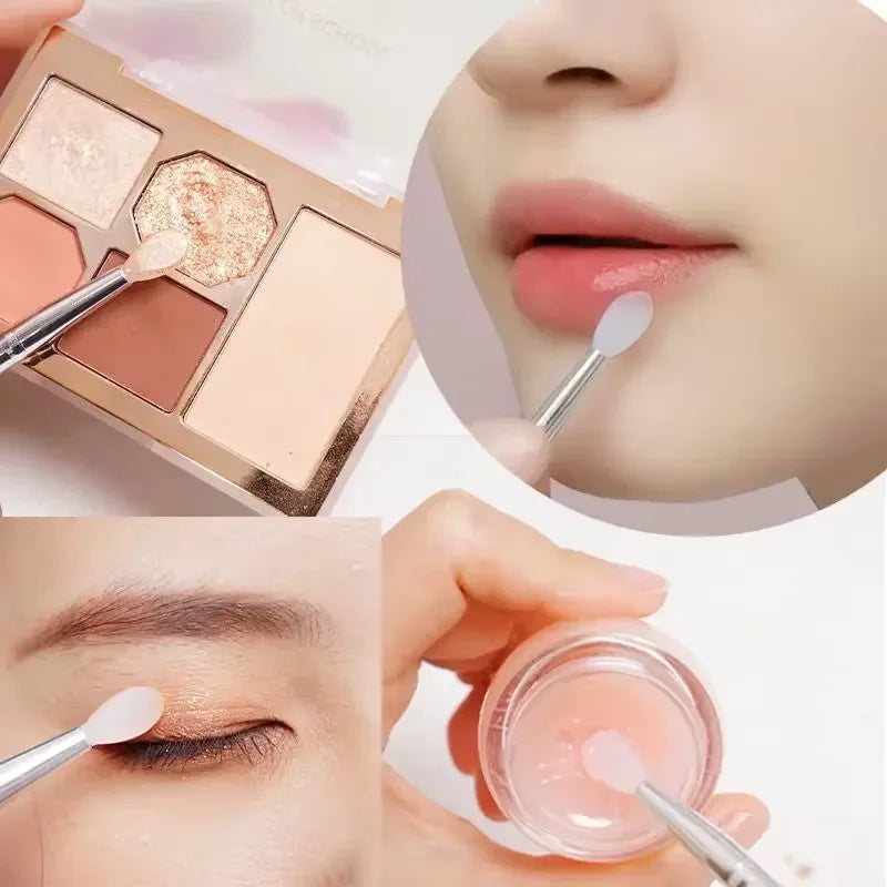 فرشاة مكياج العيون والشفاه متعددة الوظائف من السيليكون من LuxuryGlow - محمولة وصحية