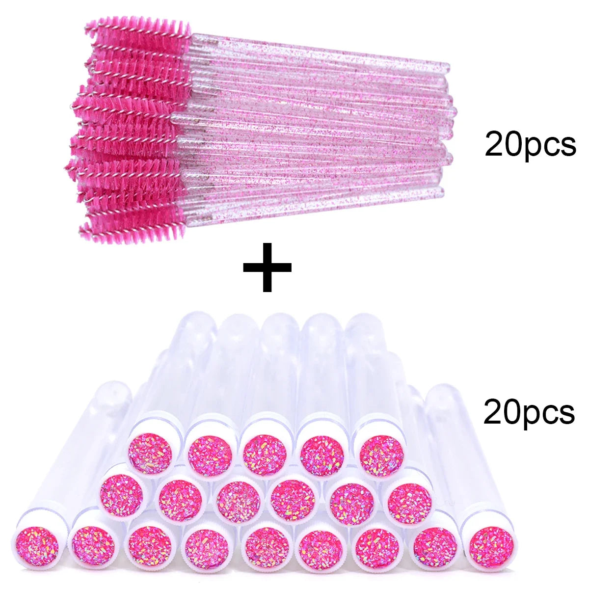 ZXZZS 20PCS Reusable Eyelash Brush Set with Dust-Proof Tubes – Replaceable Mascara Wands for Lash & Brow Makeup