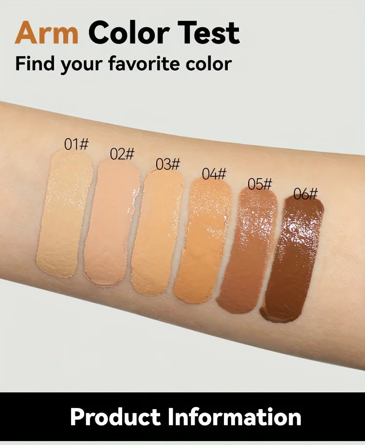 Base de maquillaje líquida y corrector 2 en 1 MLSMILE: cobertura total, resistente al agua, hidratante
