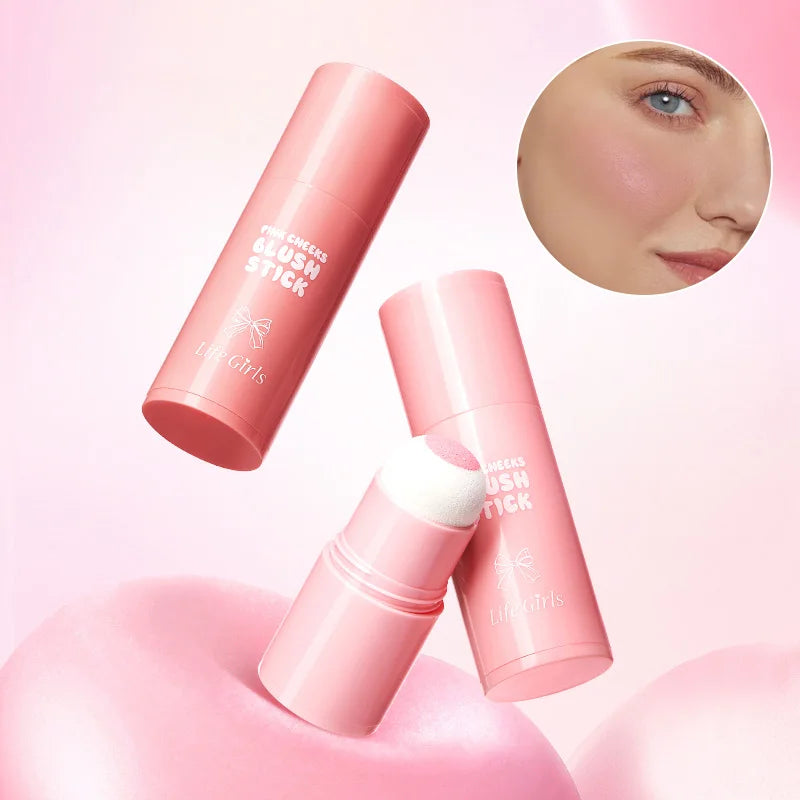 أحمر خدود كوري وردي من LuxuryGlow - إسفنجة ناعمة لتوهج طبيعي