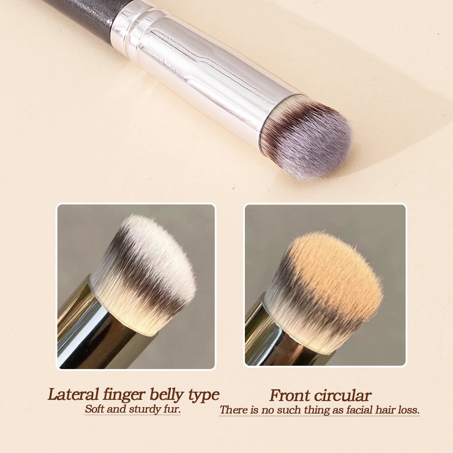 Brocha correctora de precisión LuxuryGlow: punta plana para cubrir ojeras y lagrimales