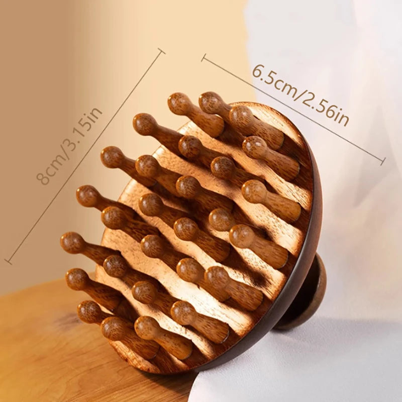 AQTOCNA Multi-Functional Wooden Scalp & Body Massage Comb – Sandalwood Guasha Therapy Tool