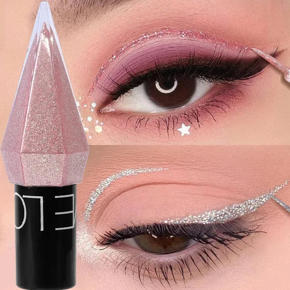 SAKSRAAR Diamond Glitter Eyeliner & Eyeshadow – Waterproof, Shimmer, Long-Lasting (2.5g)