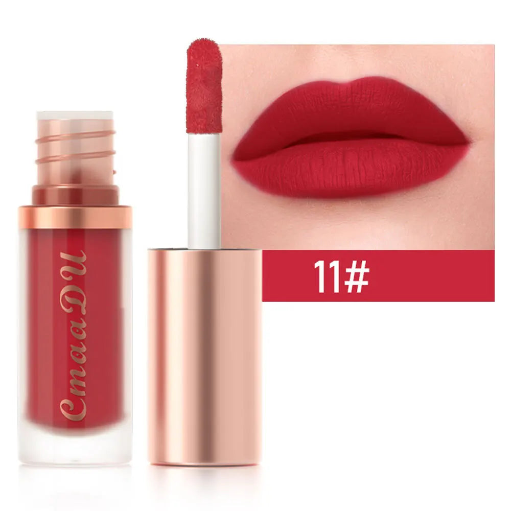 CMAADU Waterproof Matte Velvet Lip Gloss – Long-Lasting, Moisturizing, Non-Stick Formula
