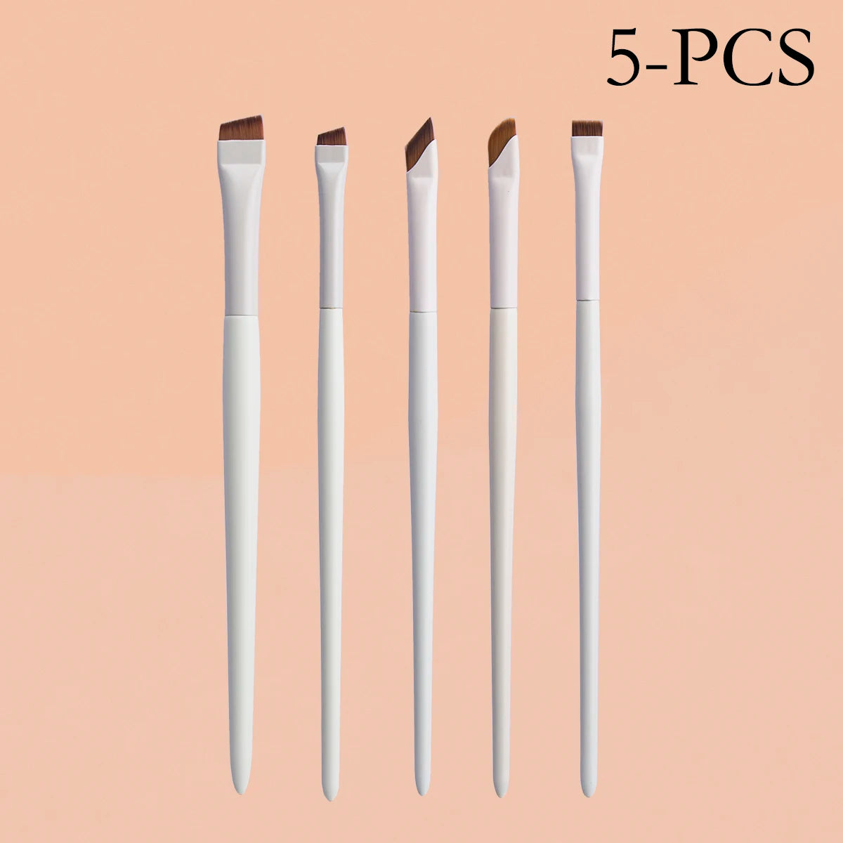 WOKO Ultra-Thin Precision Blade Eyeliner & Eyebrow Brush – White Wooden Handle
