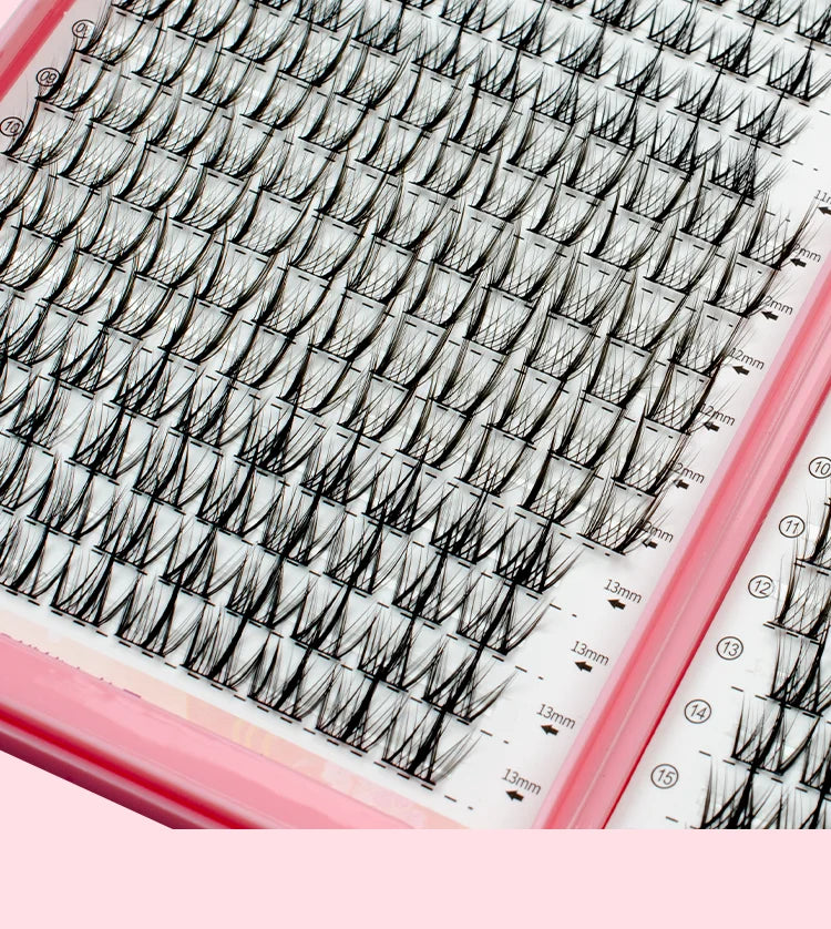 Miz Barn 32 Rows Eyelash Extensions – DIY & Professional, Soft Synthetic Lashes